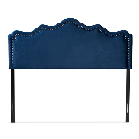Baxton Studio Nadeen Royal Blue Velvet Upholstered Full Size Headboard 156-9344